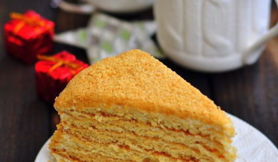 Рецепт торта рыжик со сметанно-лимонным кремом