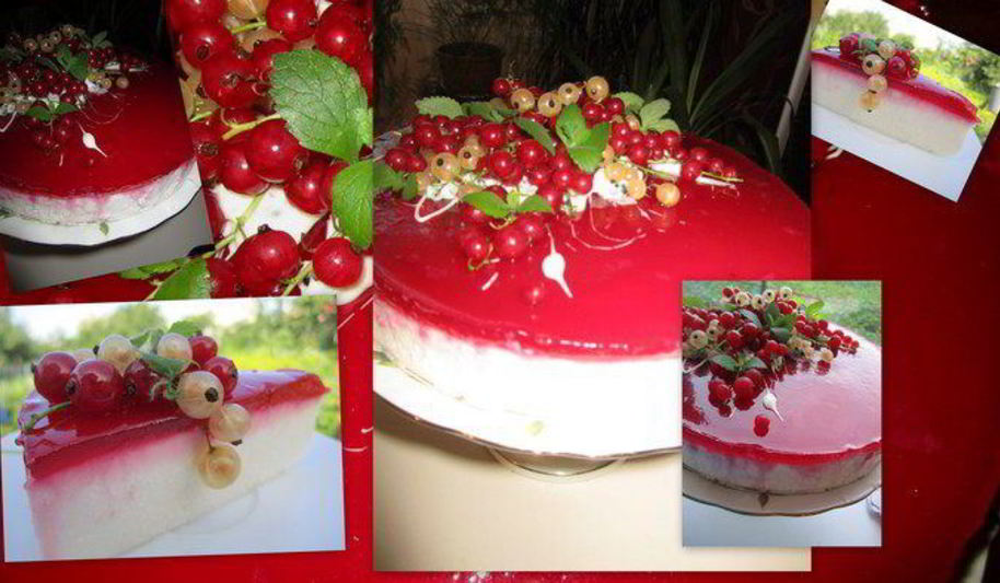 Рецепт торта суфле красное с белым