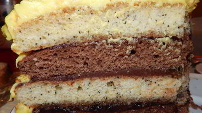 торт цветочная полянка