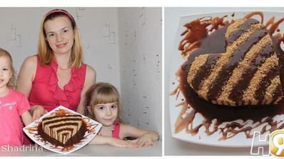 торт валентинка