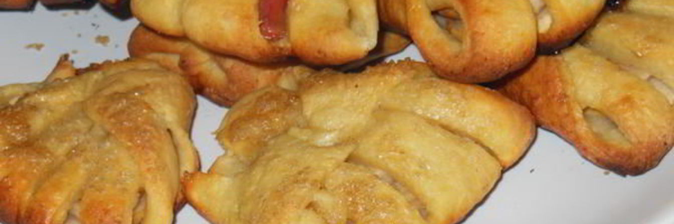 Творожные конвертики с яблоками