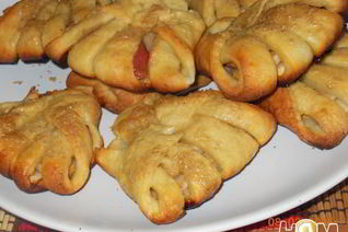 Творожные конвертики с яблоками