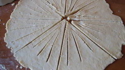 творожные конвертики с яблоками