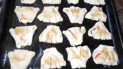 творожные конвертики с яблоками