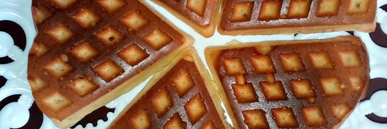 Дрожжевые вафли в духовке