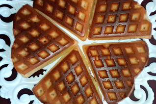 Дрожжевые вафли в духовке