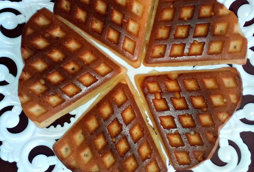 Дрожжевые вафли в духовке