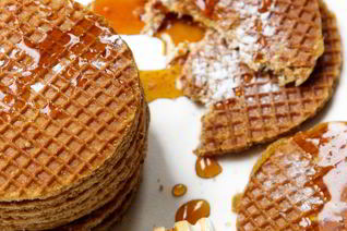 Голландские вафли с карамелью