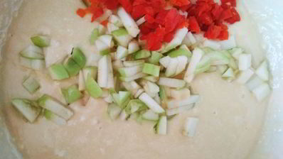 мягкие вафли с яблоком и курагой