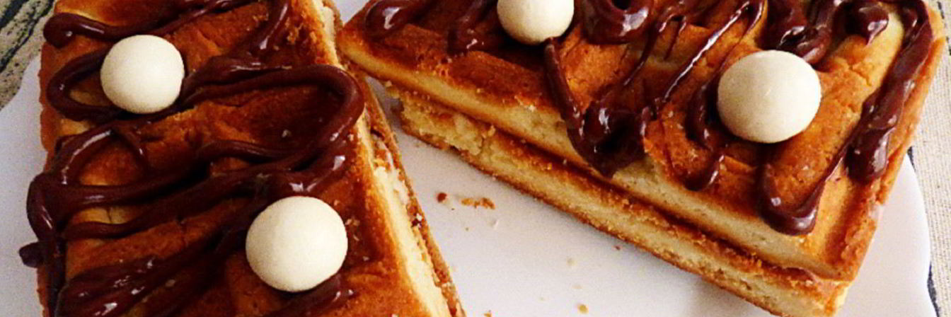 Песочные вафли с творожным кремом