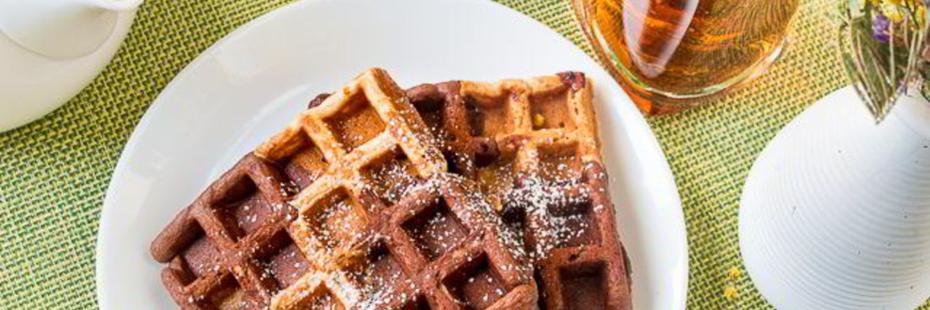 Шоколадно-банановые вафли