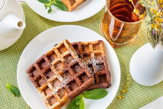 Шоколадно-банановые вафли