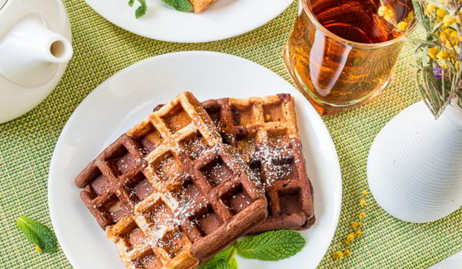 Рецепт шоколадна-банановых вафли