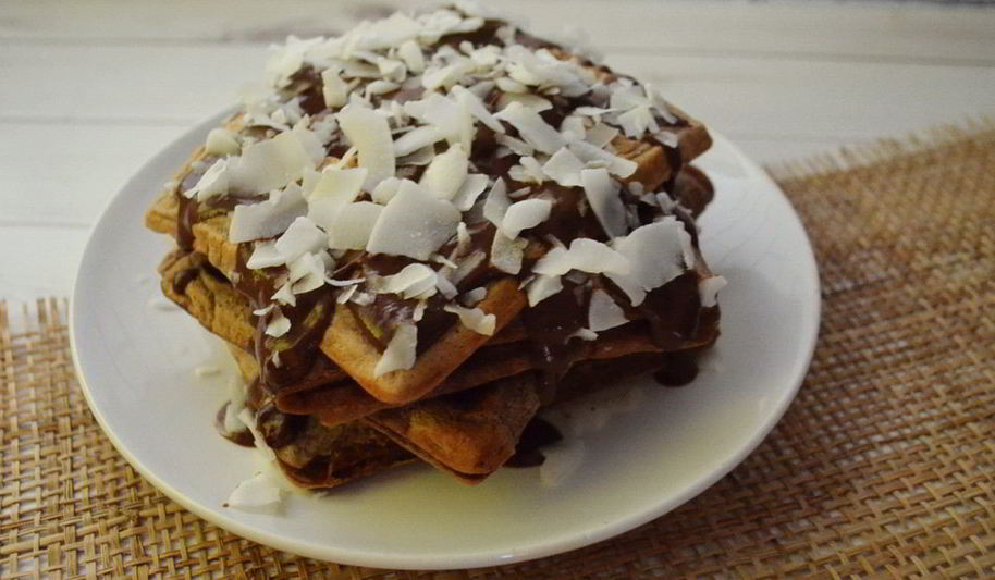 Рецепт шоколадна-творожных вафли