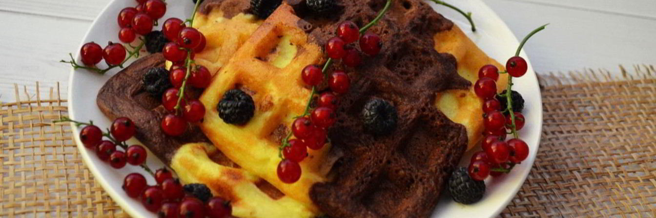 Шоколадно-ванильные вафли