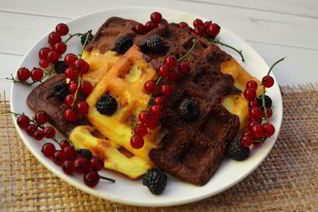 Шоколадно-ванильные вафли