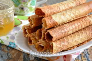 Тонкие медовые вафли