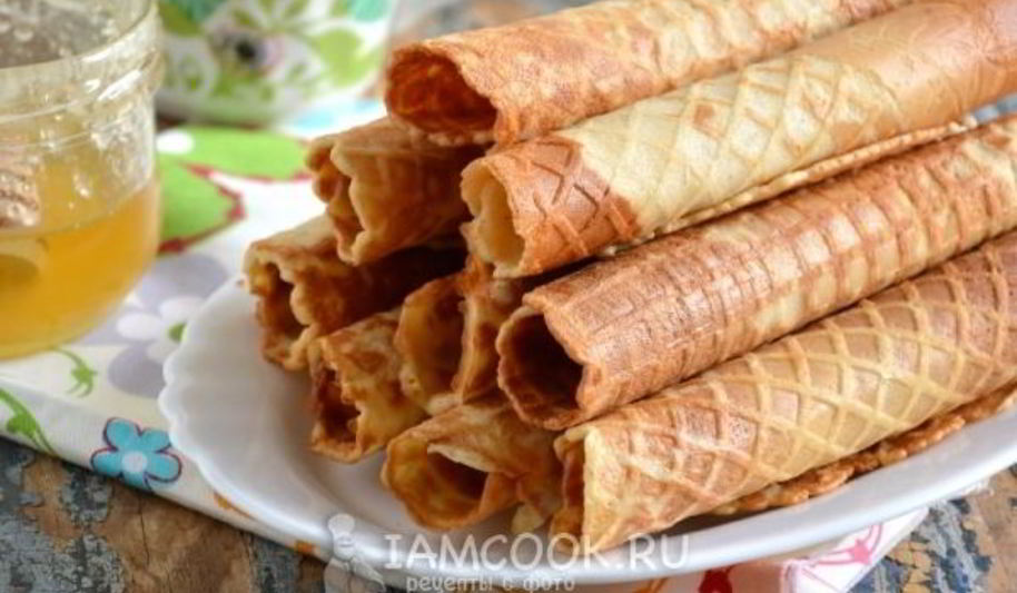 Рецепт тонких медовых вафель