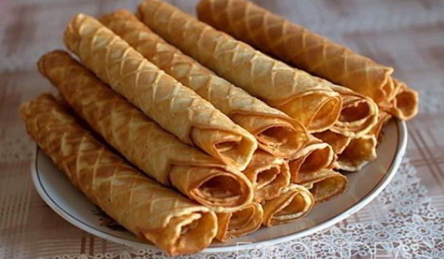 Рецепт вафельных трубочек без вафельницы