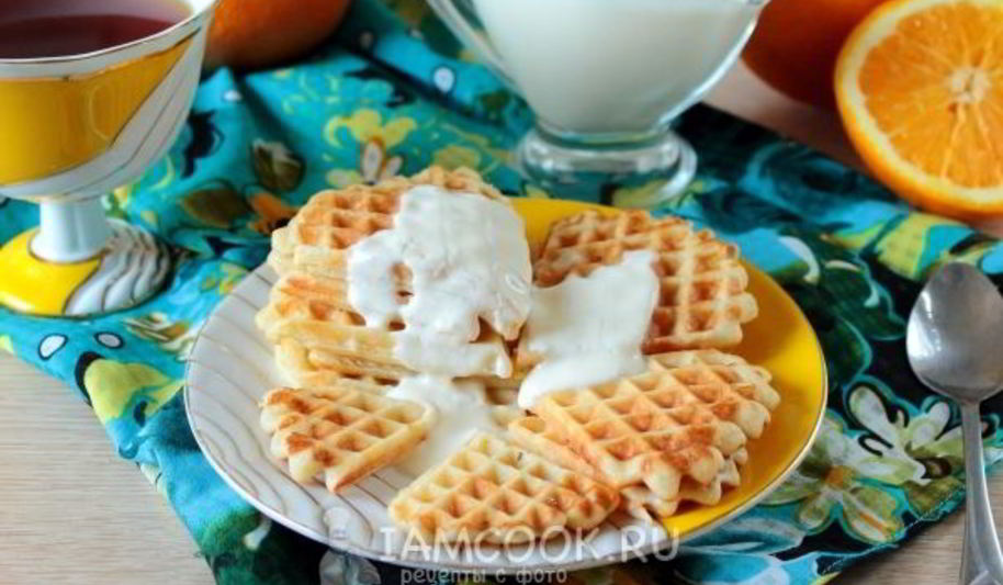 Рецепт вафель с апельсиновым кремом