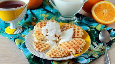 вафли с апельсиновым кремом