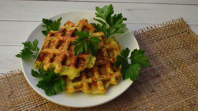 вафли с сыром и зеленью
