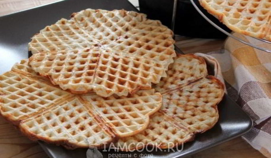 Рецепт вафель в вафельнице с сыром