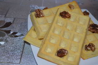 Венские вафли с яблоком