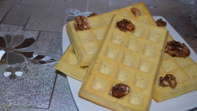 венские вафли с яблоком