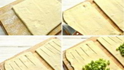 выпечка с ревенем из слоеного теста