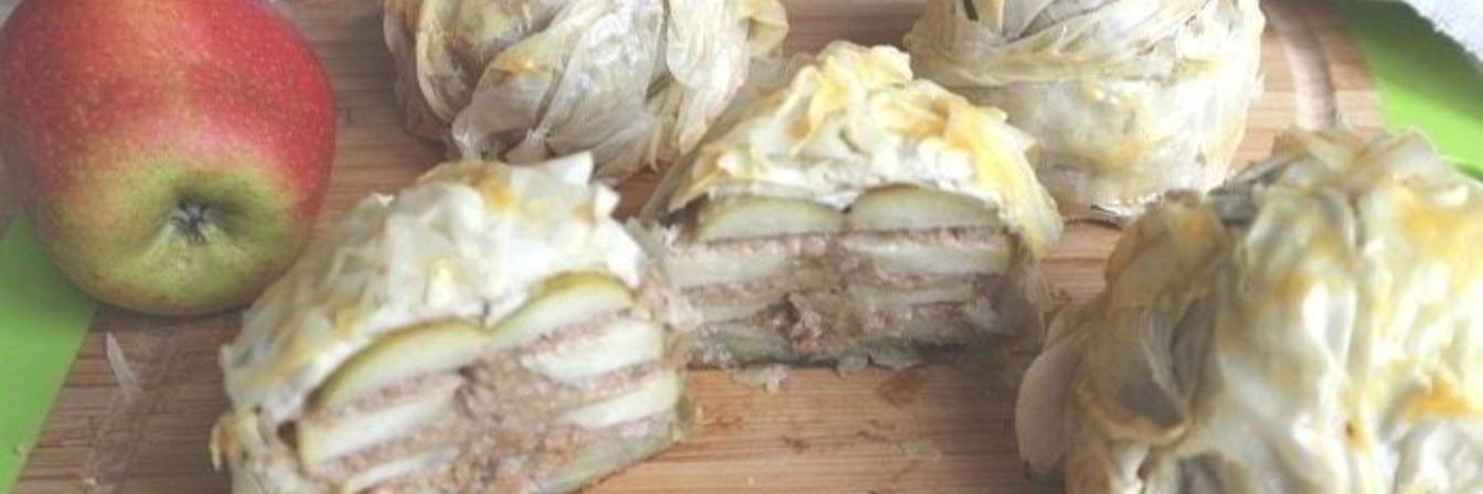 Яблоки в тесте фило