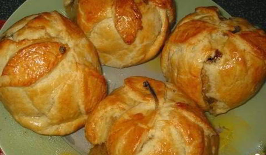 Рецепт яблок в тесте, запеченные в духовке