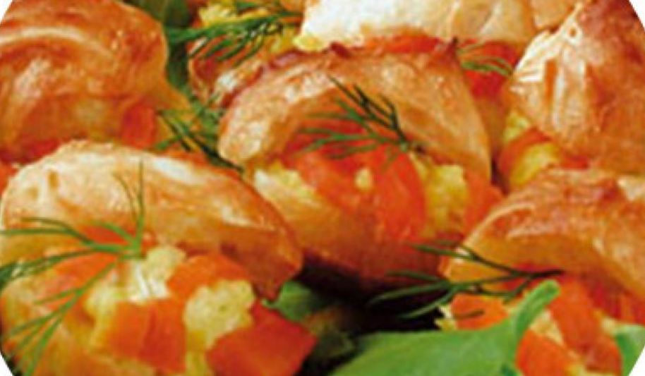 Рецепт профитролей с копченым лососем