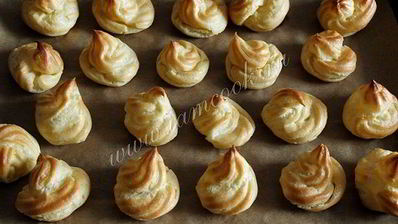 профитроли с красной икрой