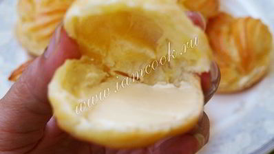 профитроли с красной икрой