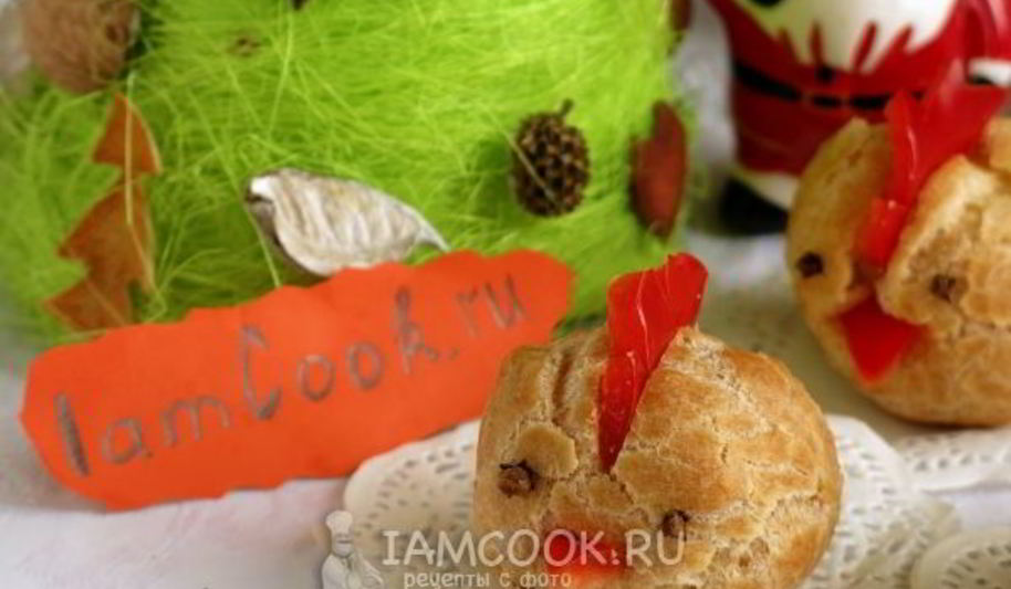 Рецепт профитролей закусочных цыплята