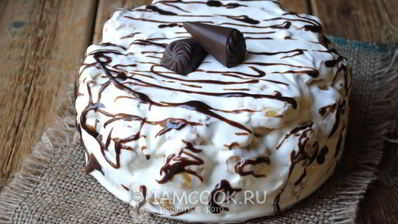 торт из профитролей со сметанным кремом