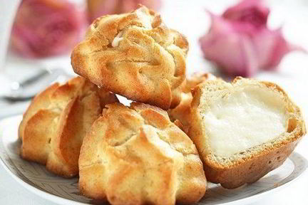 Воздушные профитроли с творожным кремом