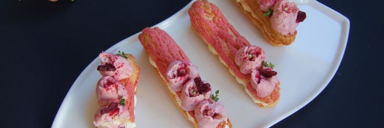 Эклеры Малиновая роза