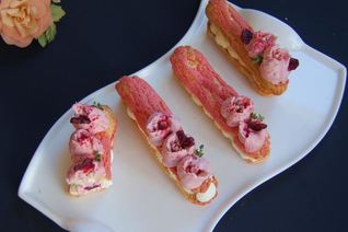 Эклеры Малиновая роза