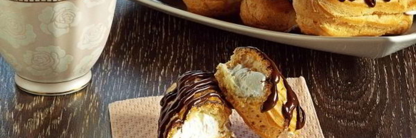 Эклеры с белковым кремом