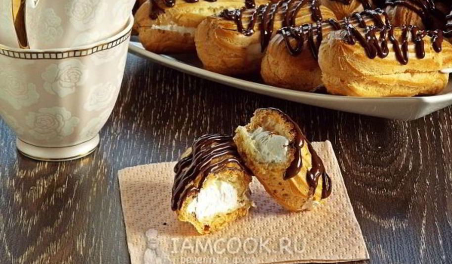 Рецепт эклеров с белковым кремом