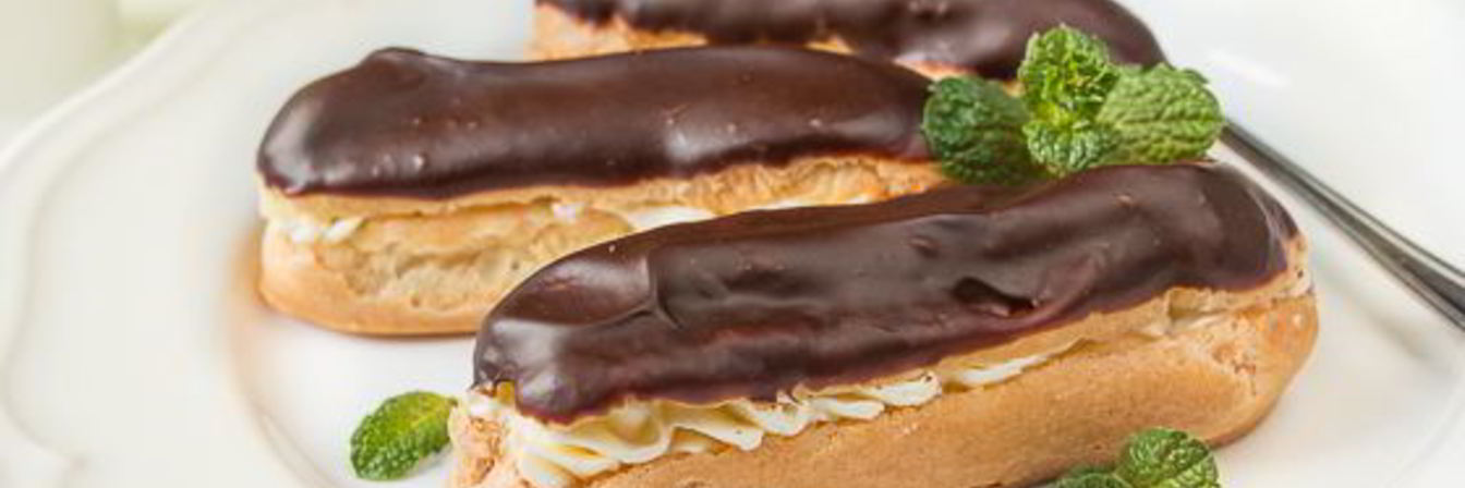 Эклеры с итальянским сливочным кремом и шоколадом