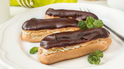 эклеры с итальянским сливочным кремом и шоколадом