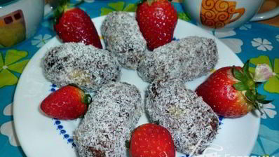 эклеры с кокосовым кремом