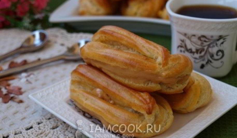 Рецепт эклеров со сгущенкой