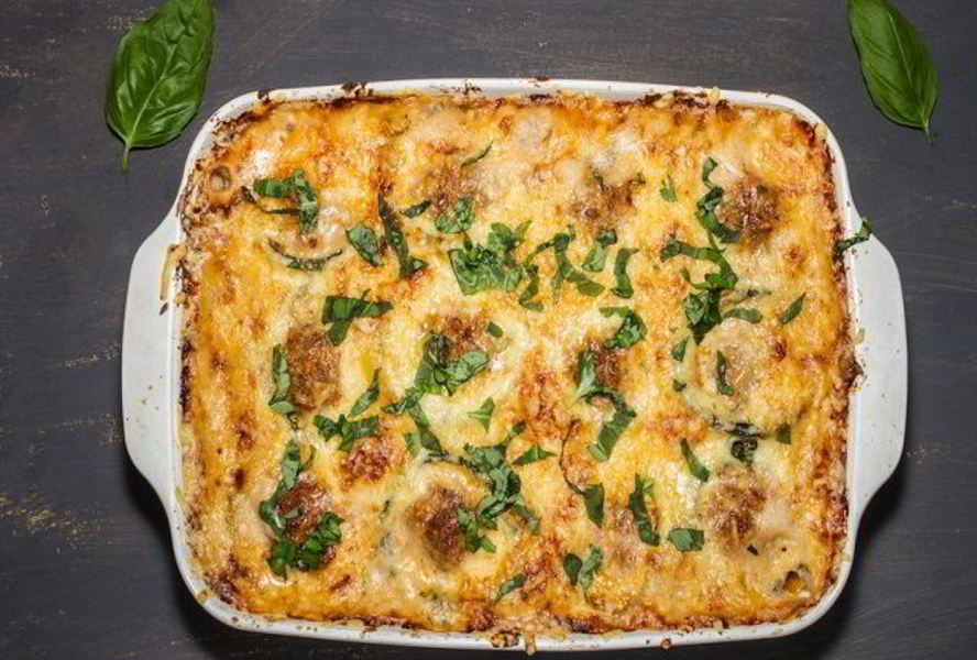 Кабачковая запеканка с мясом