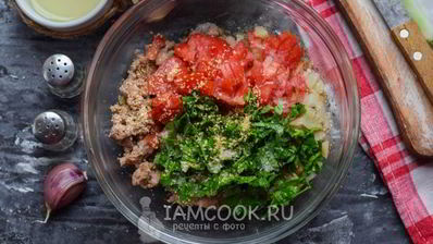 картофельная запеканка с фаршем и грибами