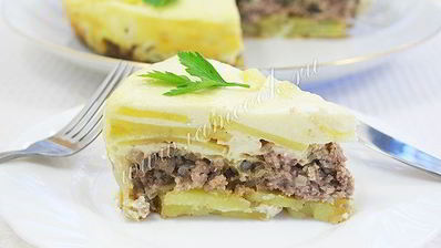 картофельная запеканка с фаршем в мультиварке