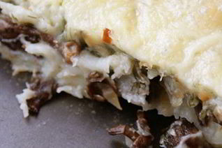 Картофельная запеканка с грибами